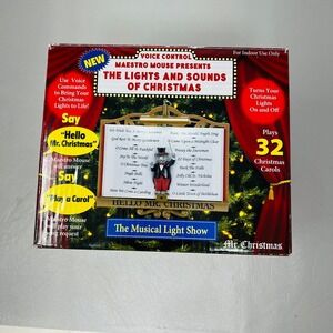 Mr. Christmas Maestro Mouse Lights & Sounds Voice Command Controller 32 Songs
